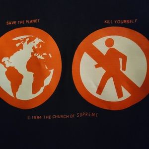 Used - Black - Supreme "Save the Planet" - Large